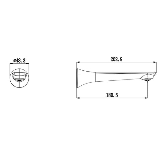 AU Series Chrome Bathtub/Basin Wall Spout