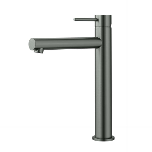 Otus Slimline Stainless Steel Highrise Basin Mixer - Gun Metal