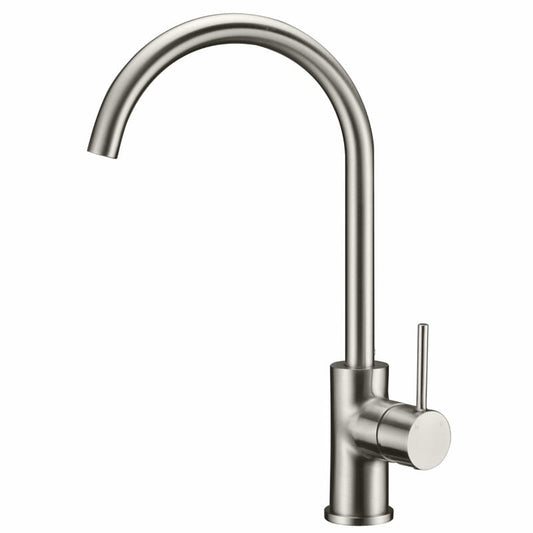 IKON-Hali Gooseneck Brushed Nickel Sink Mixer