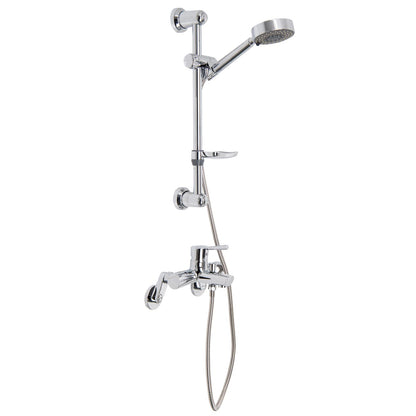 Diverter Bath/Shower Mixer w/Drill-Free Rail Bar
