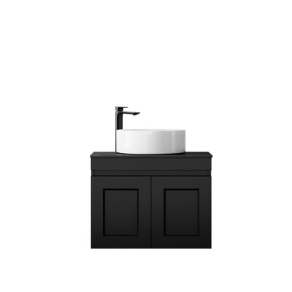 Hampton Mark II 600mm Satin Black Wall Hung Cabinet Only