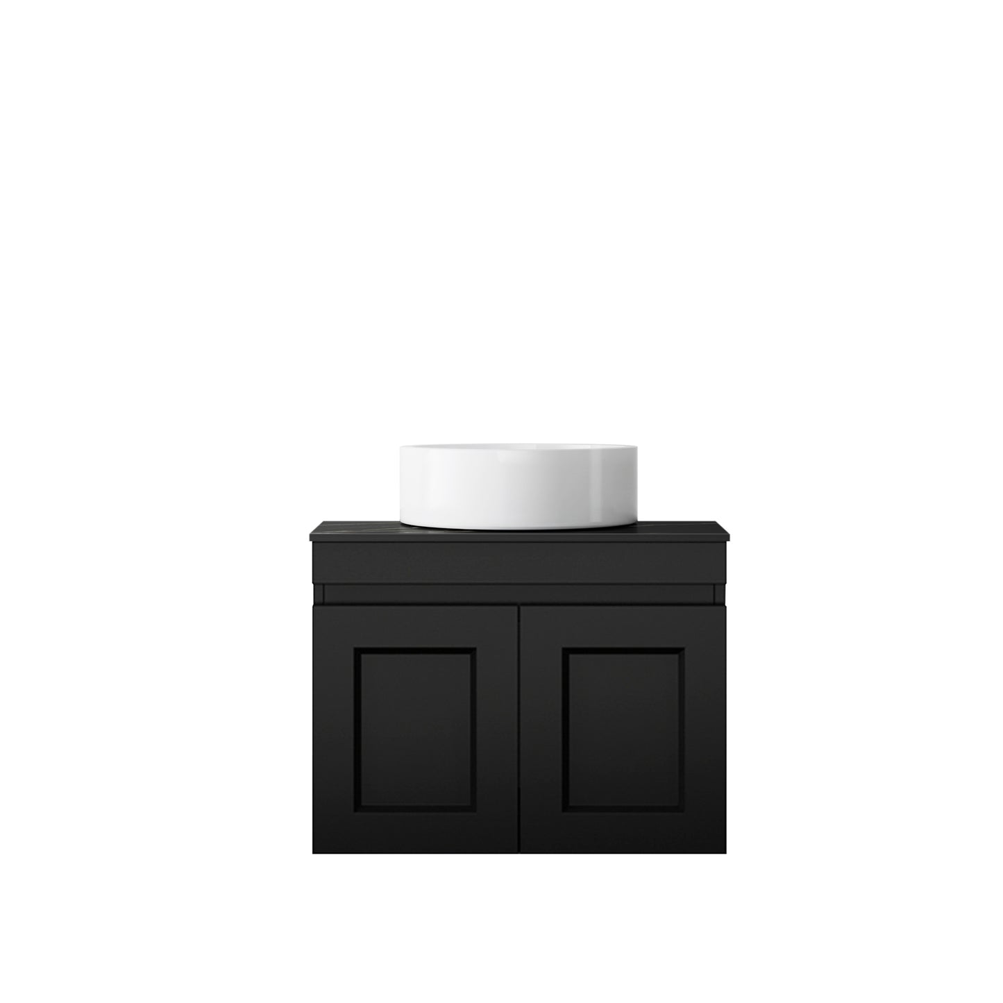 Hampton Mark II 600mm Satin Black Wall Hung Cabinet Only