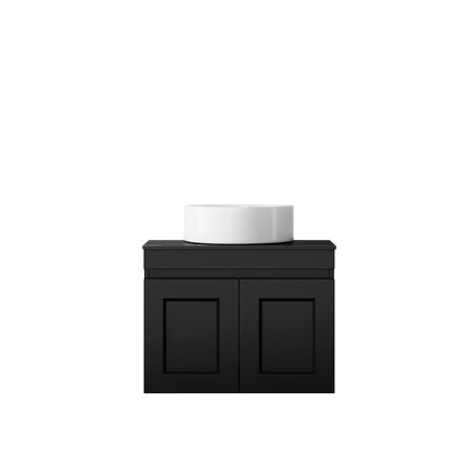 Hampton Mark II 600mm Satin Black Wall Hung Cabinet Only