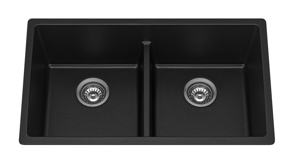 Fomos Sink 790 x 460mm - Double Bowl - Black
