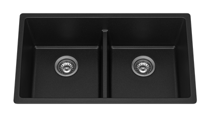 Fomos Sink 790 x 460mm - Double Bowl - Black