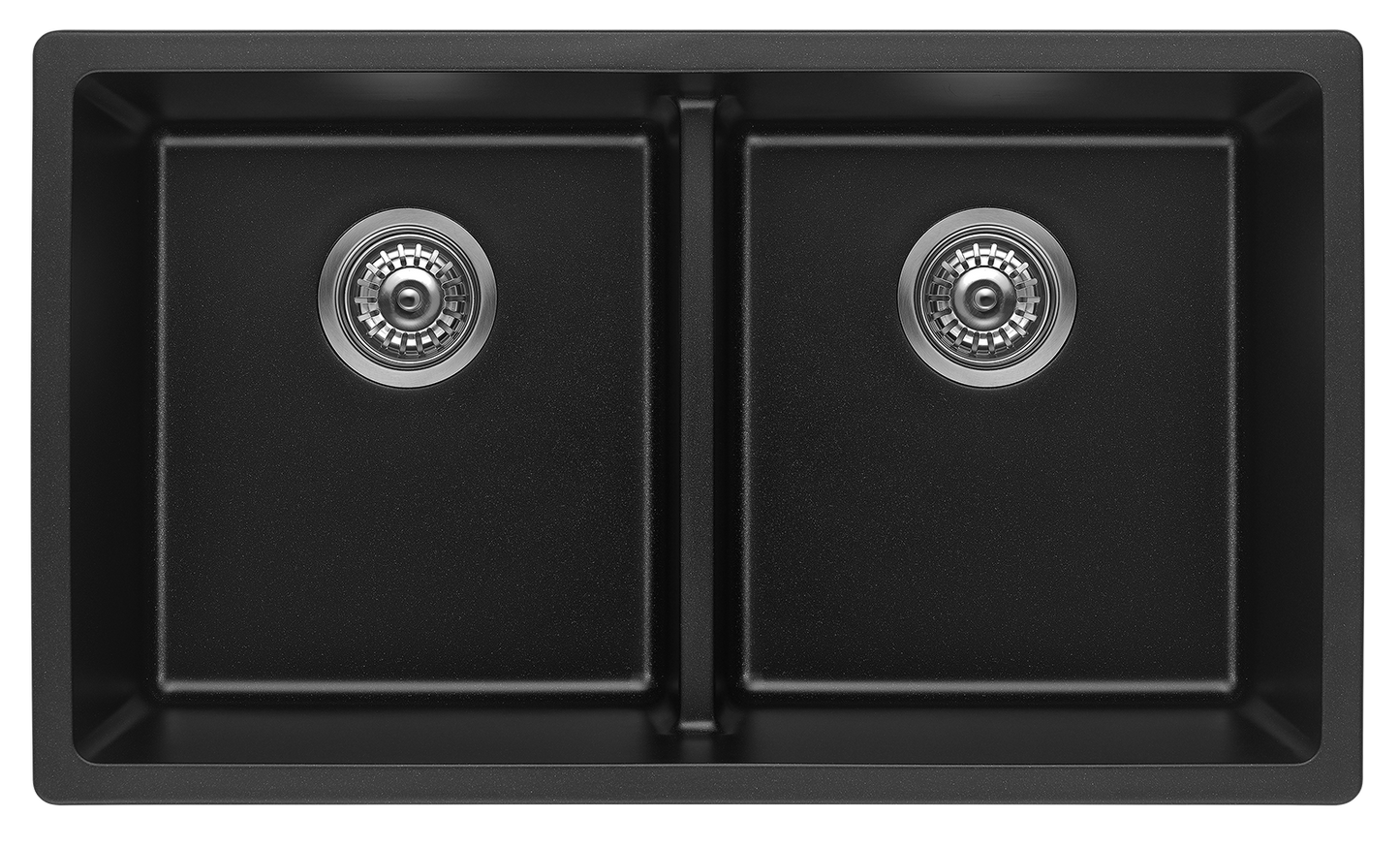 Fomos Sink 790 x 460mm - Double Bowl - Black