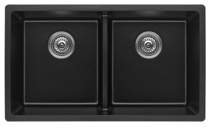 Fomos Sink 790 x 460mm - Double Bowl - Black