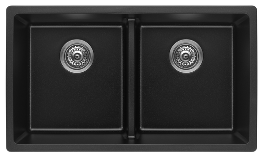 Fomos Sink 790 x 460mm - Double Bowl - Black