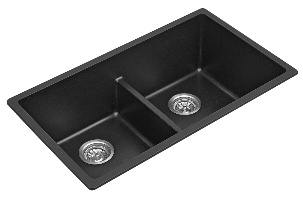 Fomos Sink 790 x 460mm - Double Bowl - Black