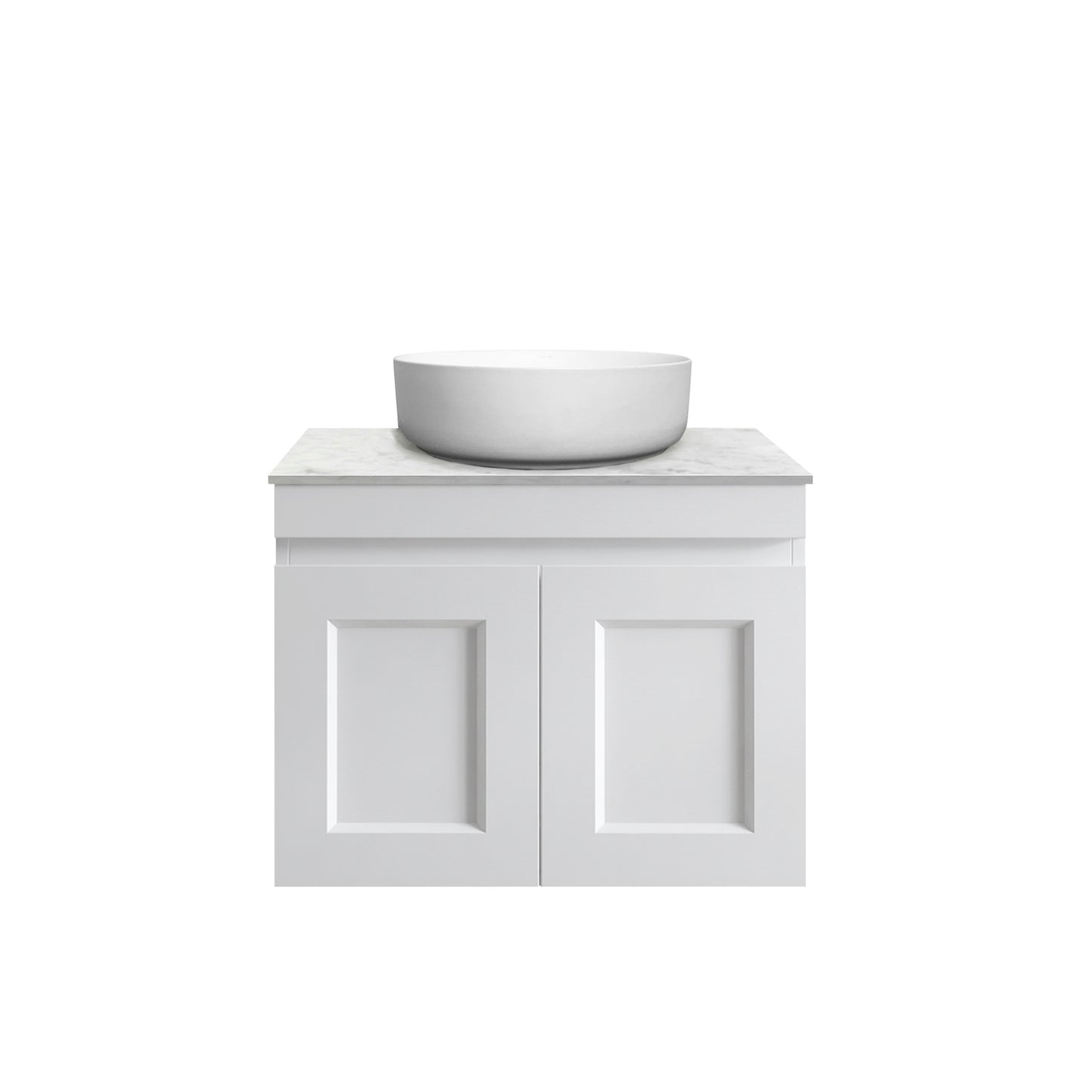 Hampton Mark II 600mm Satin White Wall Hung Cabinet Only