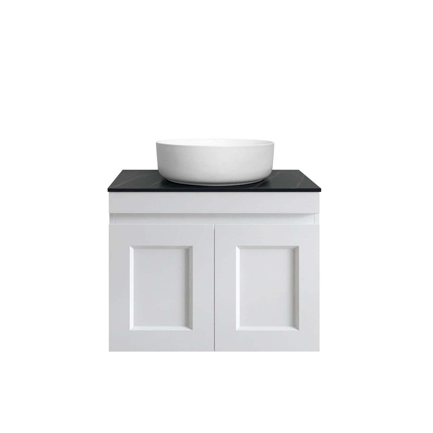 Hampton Mark II 600mm Satin White Wall Hung Cabinet Only