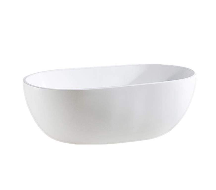Olivia Freestanding Bathtub - Gloss White   - No Overflow - 1500mm