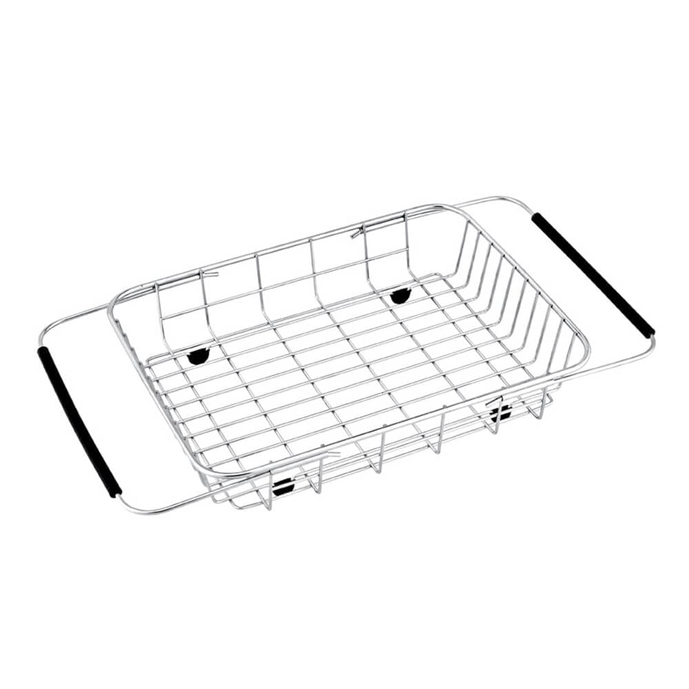 444mm Stainless Steel Stainless Steel Expandable Dish Drainer Basket - Kitchen Accessory