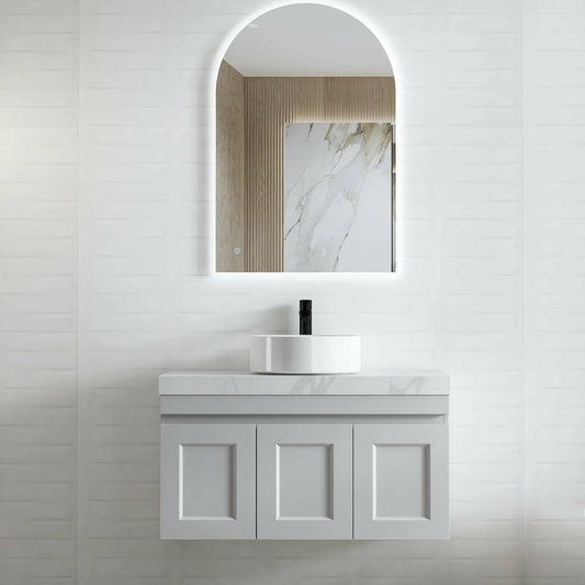 Hampton Mark II Wall Hung Vanity - Matt Grey - 900mm