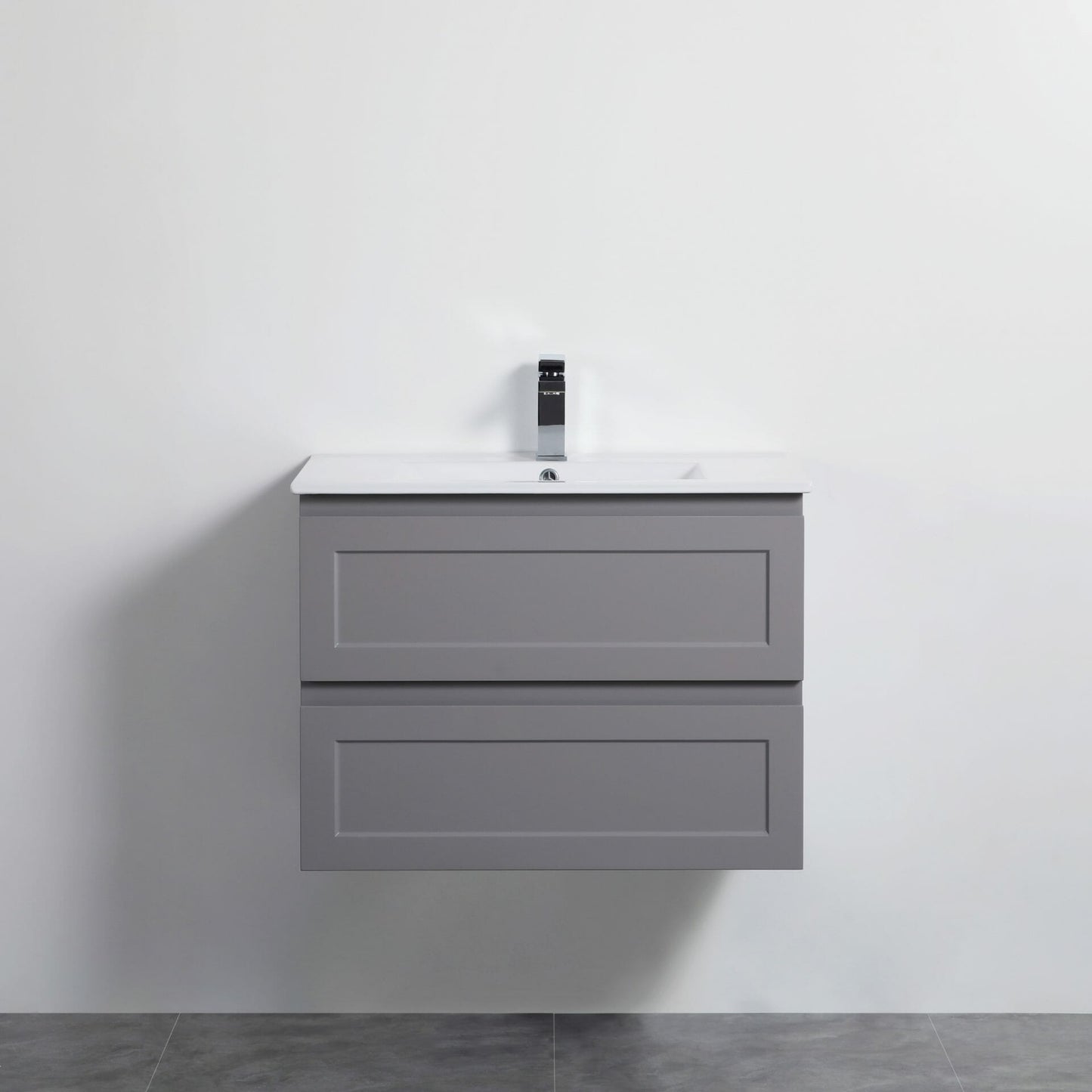 750mm Fremantal Wall Hung Vanity PVC Cabinet Only - Matte Grey