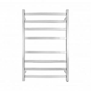 Square Chrome Electric Heated Towel Rack   - 8 Bars - 620mm