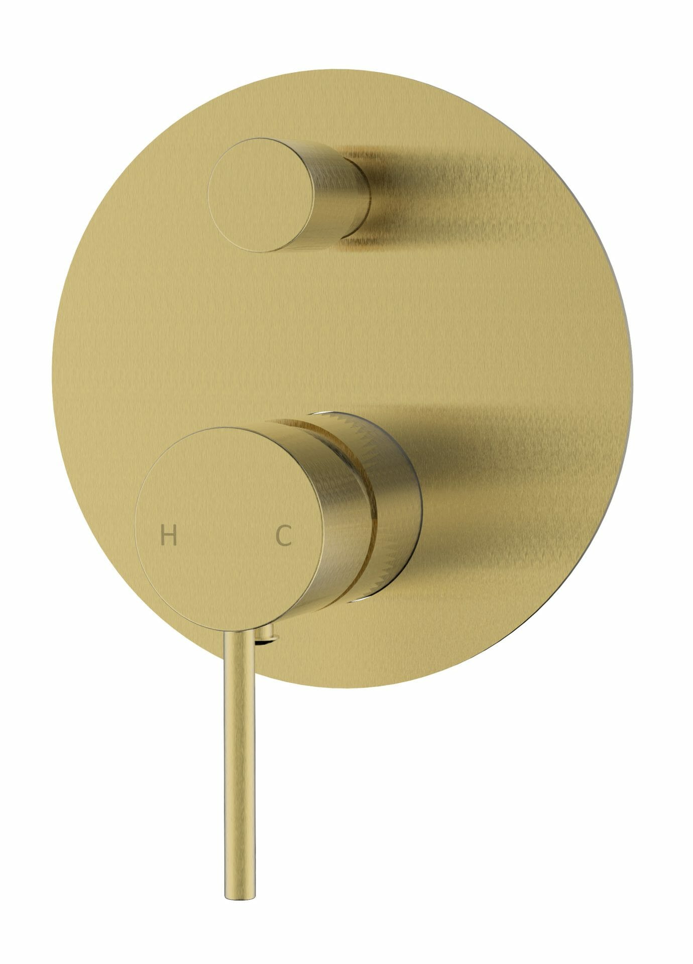IKON-Hali Brushed gold wall  Mixer with diverter