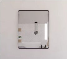 Rectangle Framed Mirrors 40mm Depth Frame Matt Black 900x750mm