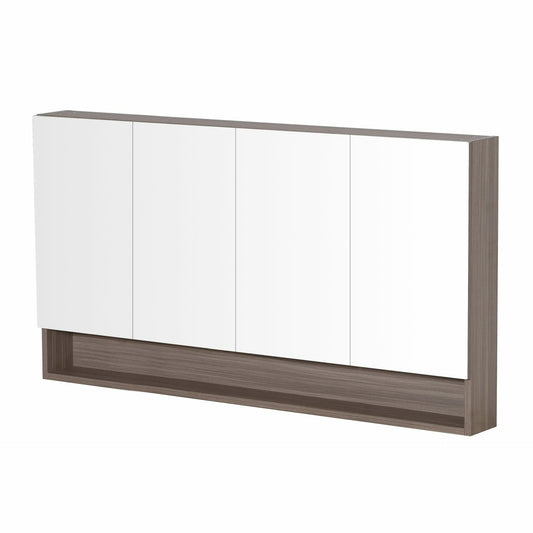 Stella Walnut Shaving Cabinet - Four   Doors - Oak - 1500mm