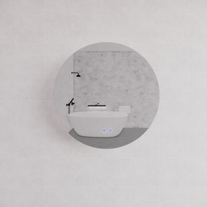 Round Frameless LED Mirrors 600x600mm