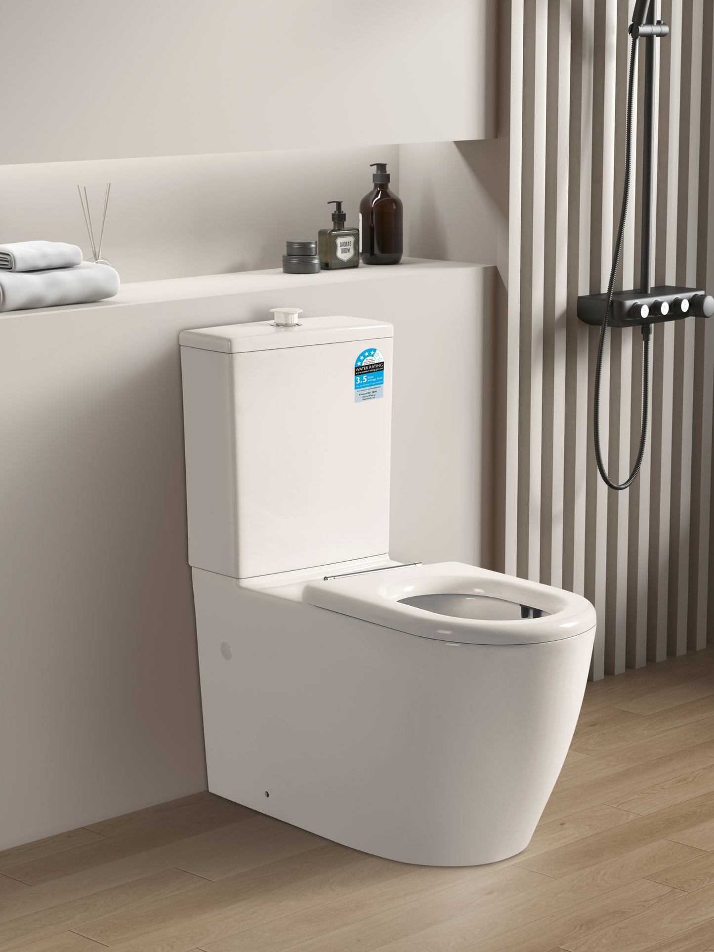 Asta Rimless Special Care Toilet Suite - Gloss White