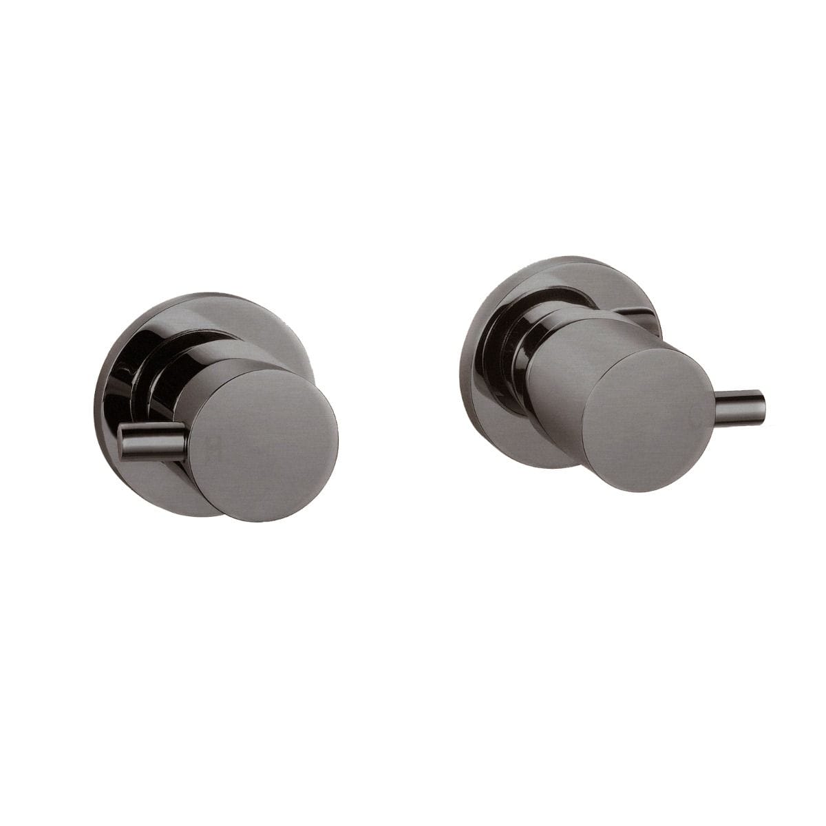 Pentro Gun Metal Grey Round Shower Taps Set