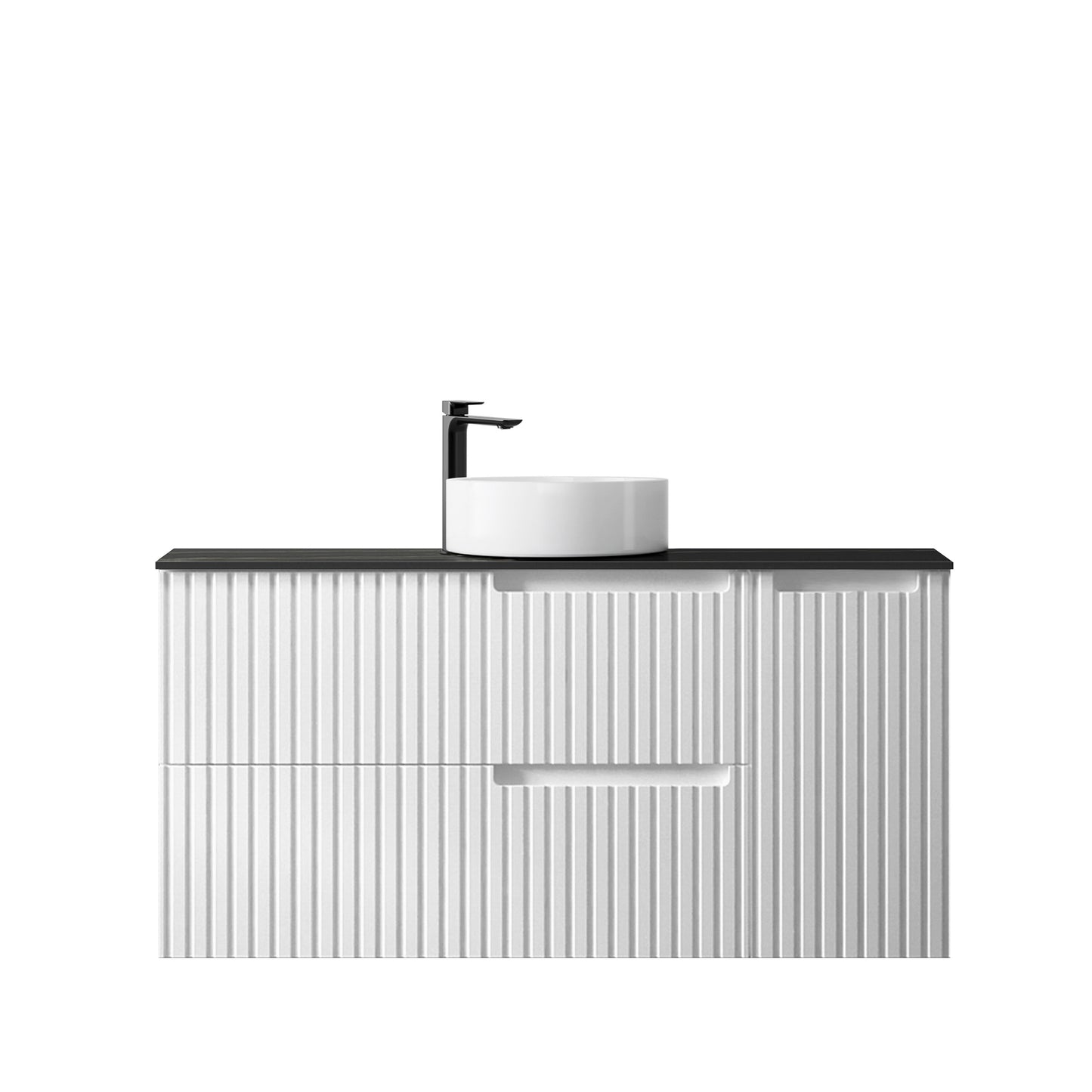 Noosa 1200mm Satin White Wall Hung Vanity with Ceramic Top