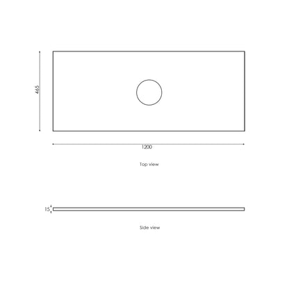 Noosa 1200mm Satin White Wall Hung Vanity with Ceramic Top