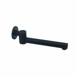Round Black Bathtub/Basin Swivel Wall Spout