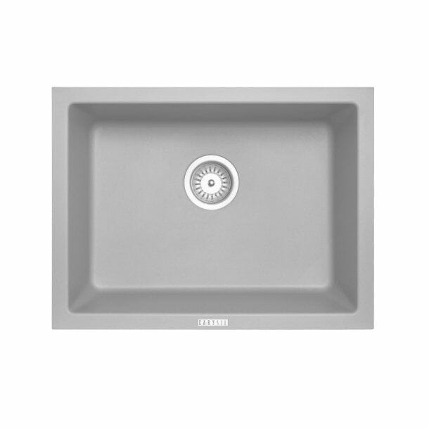Concrete Grey Carysil Big Bowl Granite Single Bowl Stone Kitchen Sink 610*457mm