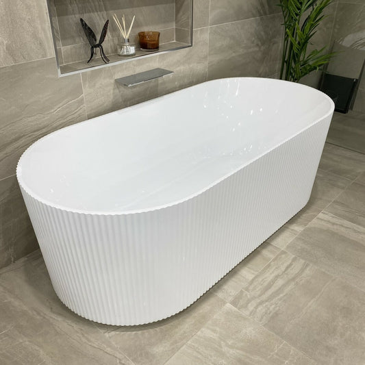 Viola Freestanding Bathtub -   Gloss White - 1500mm