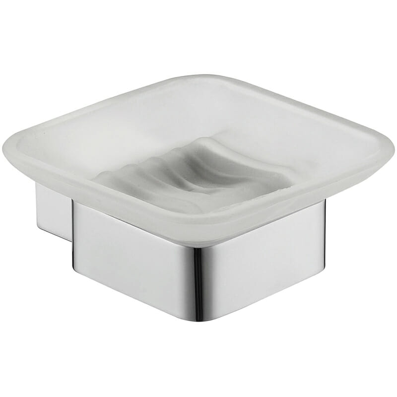 Rosa Glass Soap Dish - Mirror Polish