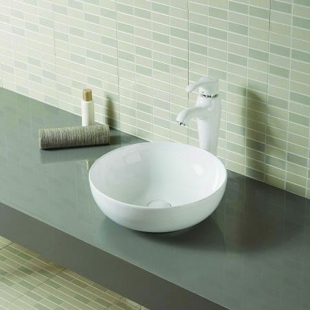 Gloss White Bowl-Shaped Ceramic Basin  -    400x400x135mm
