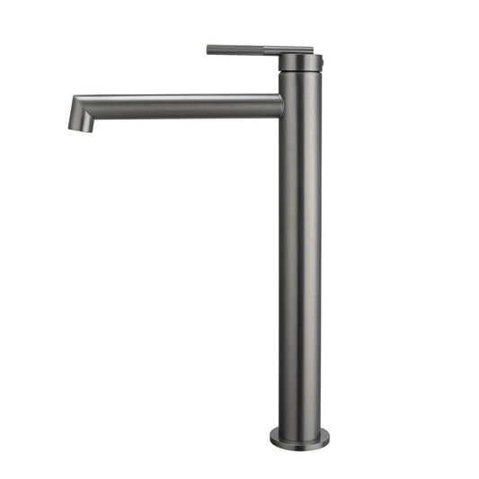 CADDENCE Brushed Gun Metal Grey Tall Basin Mixer