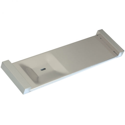 400mm W  Surface Mounted Shelf with Soap Dish - 400mm W x 19mm H x 100mm D - Bright