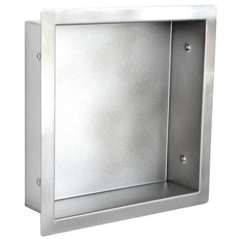 350mm W  Recessed Recessed Shelf - 350mm W x 350mm H x 90mm D - Satin