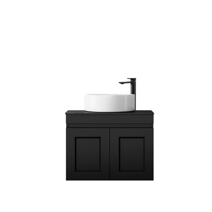 Hampton Mark II 600mm Satin Black Wall Hung Cabinet Only