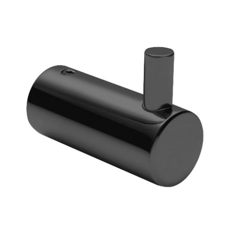 22mm W  Surface Mounted Robe Hook - 22mm W x 50mm D - Matte Black