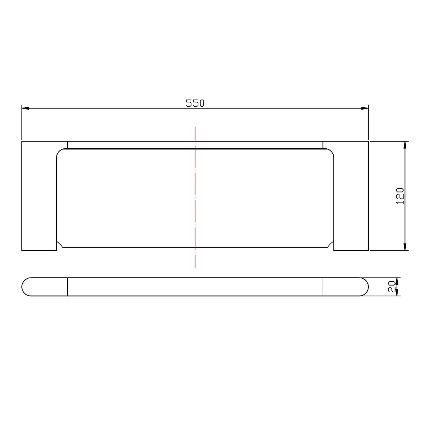 VOG Series Chrome Glass Shelf
