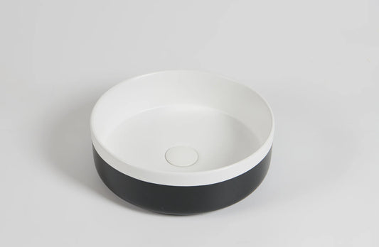 375*375*135mm Color Plus Textured Exterior Finish with Matte Black Edges & Matte Dark Grey Interior Finish Above Counter Basin