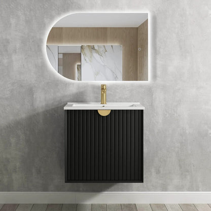 Marlo 600mm Matte Black Wall Hung Cabinet Only