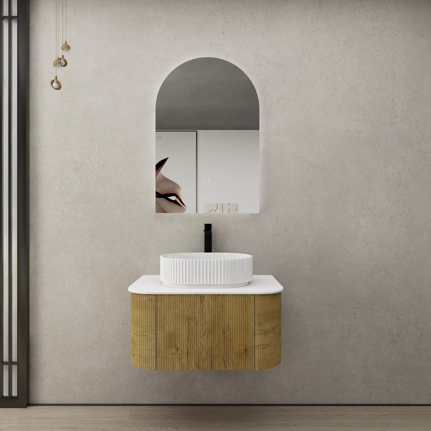 Bronte Wall Hung Vanity - Prime Oak -   750mm