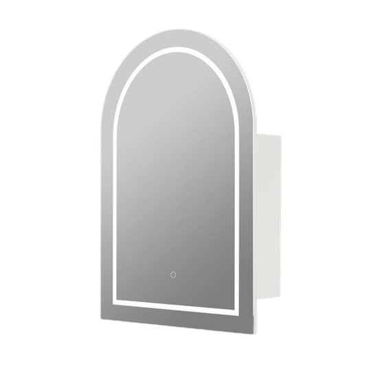 600mmx900mm Olivia Oval LED Shaving Cabinet - Matte White