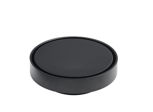 BATHEX Matt Black RoundTile Insert Floor Waste Shower Grate Drain (88mm outlet)