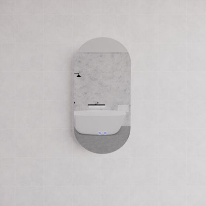 Oval Frameless LED Mirrors 900x450mm
