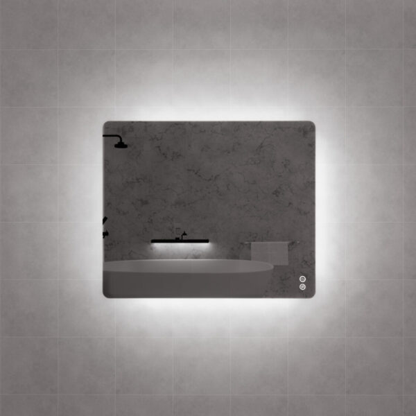 Rectangle LED mirrior frameless 900x750