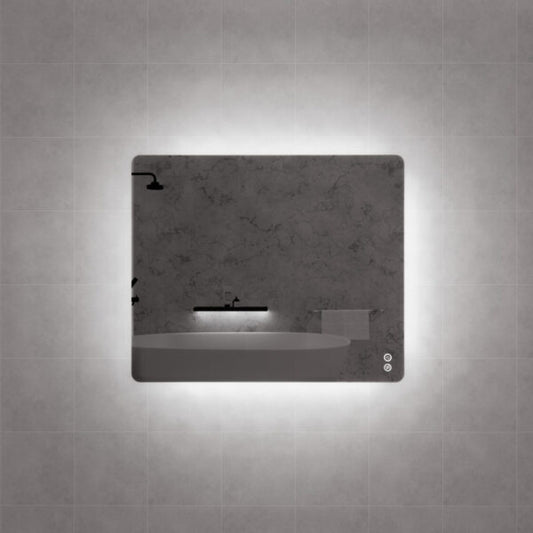 Rectangle LED mirrior frameless 900x750