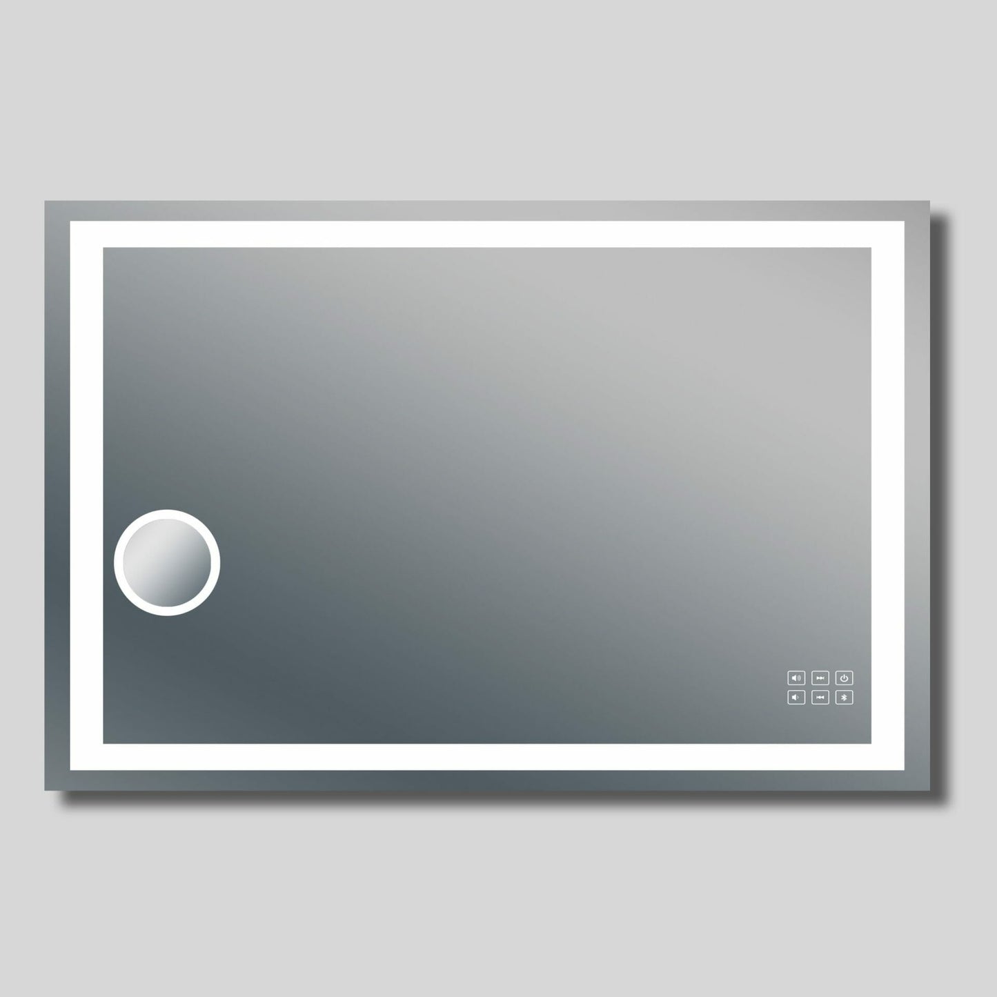 Bluetooth LED Frameless Mirror with Magnifier -   900x750mm **Discontinued/Clearance Stock No Exchange or Refund
