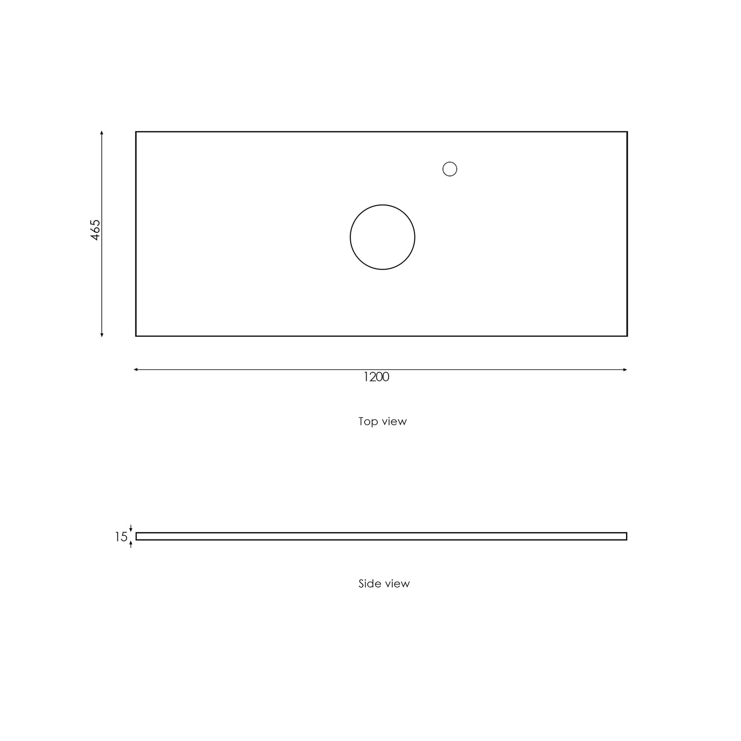 Noosa 1200mm Satin White Wall Hung Vanity with Ceramic Top