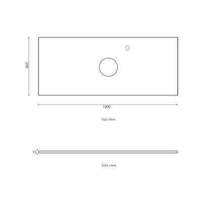 Noosa 1200mm Satin White Wall Hung Vanity with Ceramic Top
